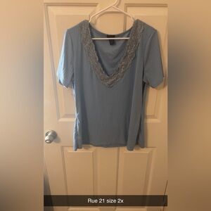 Rue 21 size 2x blue top